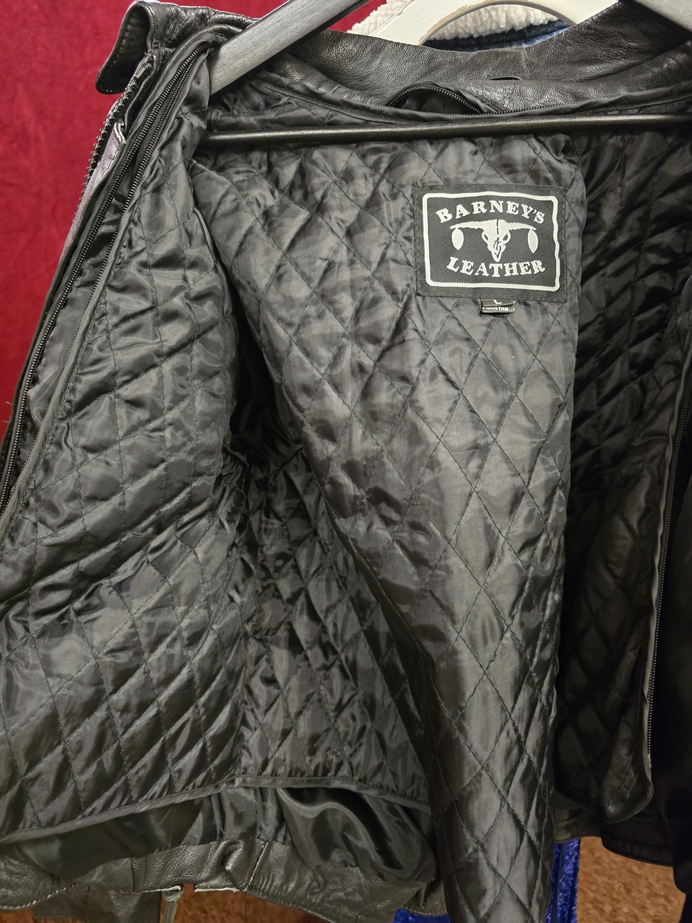 Vintage Black Fringe Leather Jacket with Zip Out Liner. - Picture 8 of 8